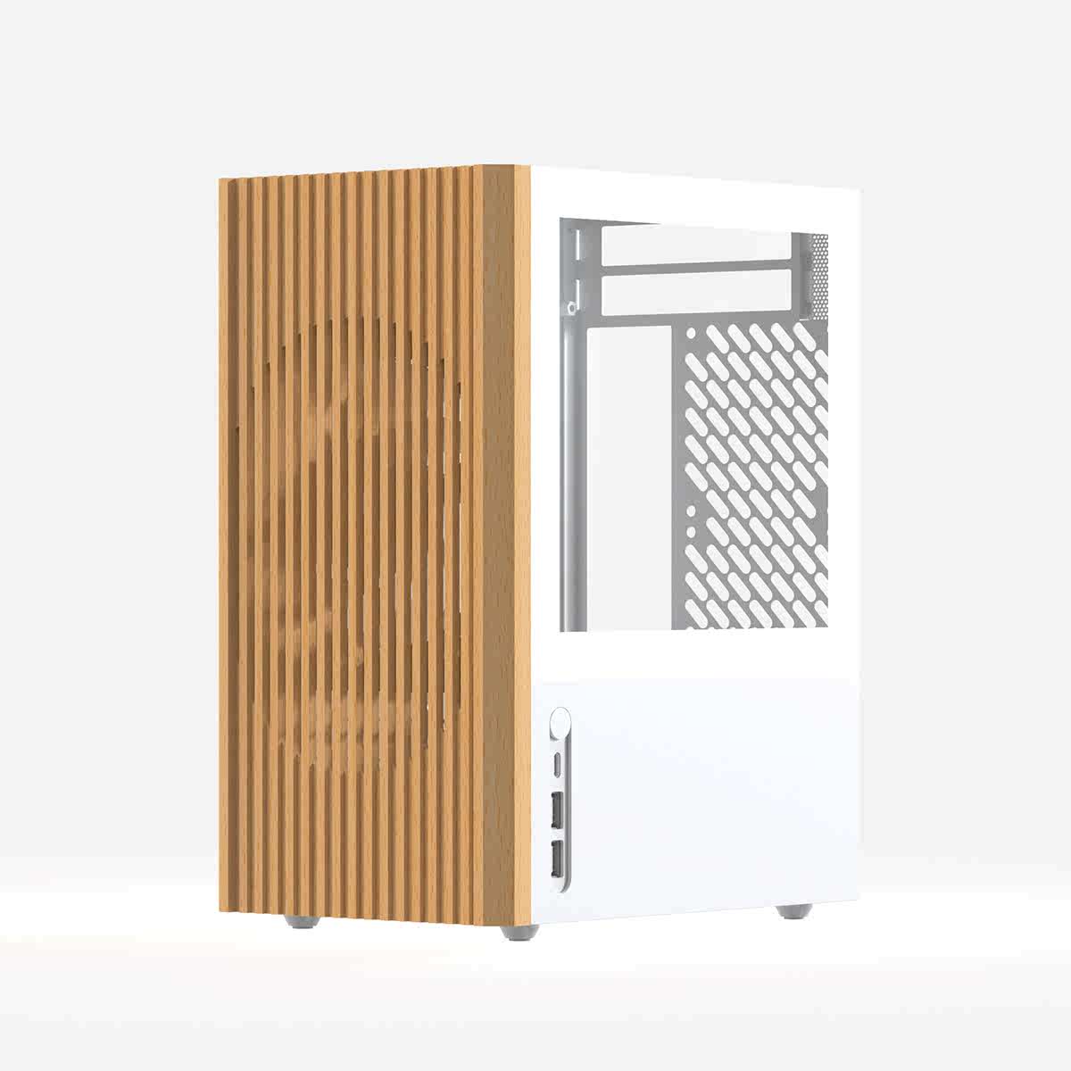 【Rider R2】ITX铝合金cnc塔式风冷便携mesh白色SFX台式直插机箱