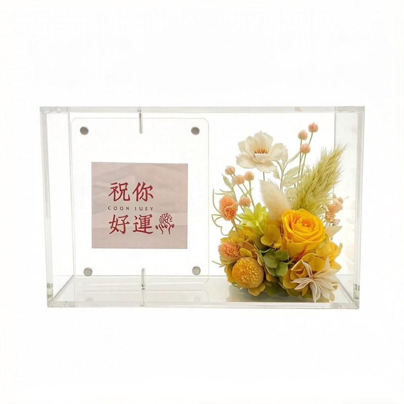 永生花亚克力相框桌面摆件