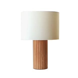 侘寂风实木台灯卧室床头灯中古风原木客厅氛围灯书房中式宋式