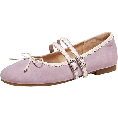 TATA他她女鞋2026春季羊皮平底浅口单鞋芭蕾舞玛丽珍鞋子Y8GB4AQ6