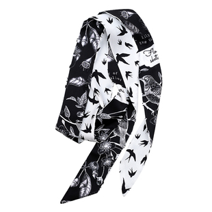 KSofficial原创复古黑色燕子男士西装腰带张云雷同款丝巾装饰女潮