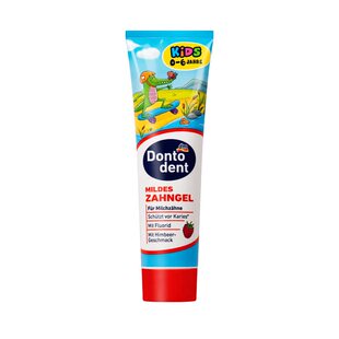 德国dm东拓儿童牙膏3到6岁防蛀牙不吞咽儿童专用含氟防蛀牙膏宝宝