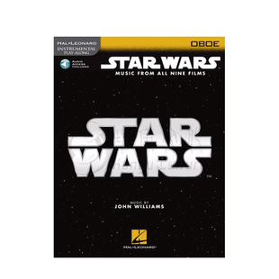 星球大战 威廉姆斯 电影音乐 双簧管 海伦德原版乐谱书 Williams Star Wars Instrumental Play Along Oboe HL00350913