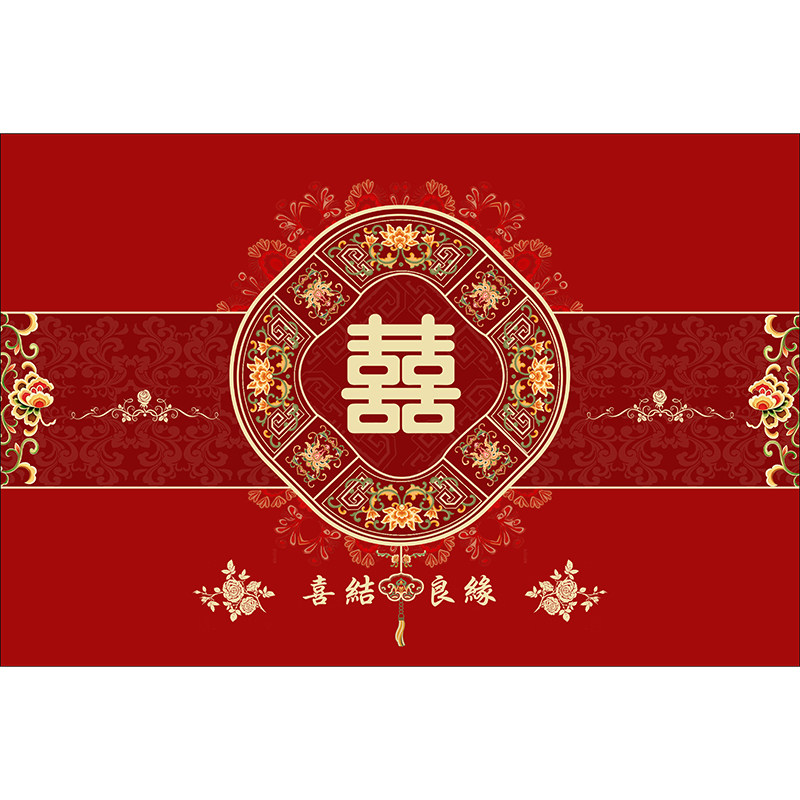 喜字结婚地垫喜庆入户门地垫门口进门家用硅藻泥脚垫新婚房红地毯