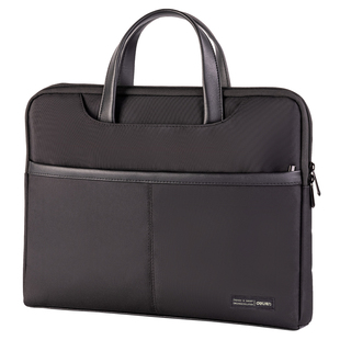 得力手提包休闲电脑包商务男款通勤大容量公文包女士牛津布拉链式牛津防水资料文件袋多层档案整理收纳63815