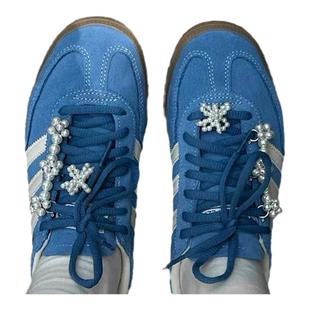 韩版ins珍珠串花鞋扣2024年新款简约diy运动鞋子装饰鞋带配饰百搭