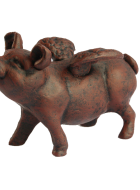 复古铸铁小飞猪花园装饰摆件