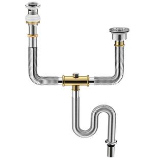 洗衣机柜洗手盆不锈钢双全套阳台套装一体台盆下水器洗衣盆配件