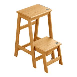 家用实木可折叠凳子多功能创意穿鞋凳厨房客厅两用登高阶梯凳高登