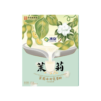 【中式奶茶】冰泉茉莉玫瑰冷泡豆浆粉250g高蛋白营养早餐下午茶