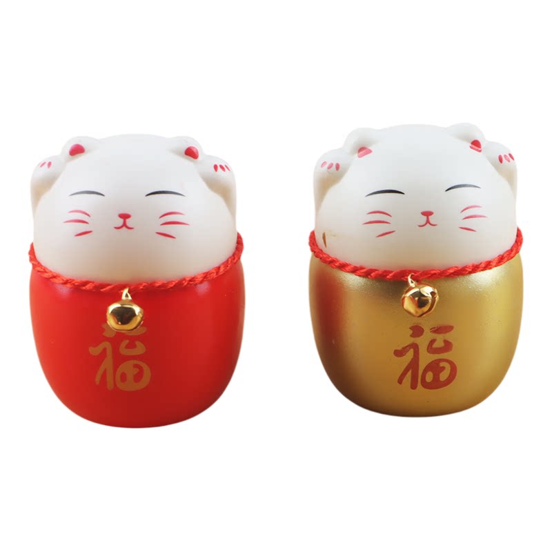 2026年新款福字招财猫插花摆件