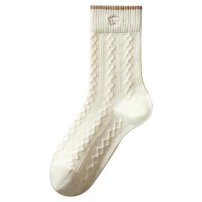 纯棉袜业袜子女秋冬季中筒袜抗菌