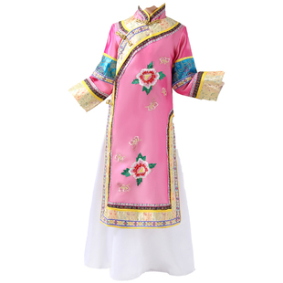 儿童古装春款还珠格格服装公主清朝宫廷女童晴川宫女满族旗服甄嬛