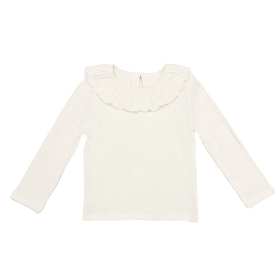 QuincyMae女童荷叶边长袖T恤
