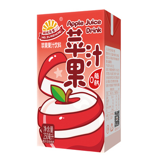 阳光先生苹果汁饮料整箱盒装饮品儿童小瓶迷你装0脂肪年货送礼