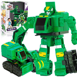 咖宝车神重工战队挖机杜卡挖掘机工程车变形机器人咔卡宝儿童玩具