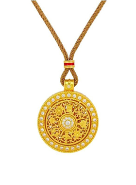 新中式国潮镂空可旋转八宝罗盘吊坠 轻奢高级感复古招财吉祥项链