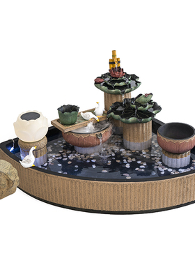 新中式风户外庭院造景鱼池摆件
