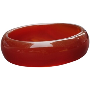 天然正品红玛瑙手镯红色玉髓轮胎加宽女旺夫玉镯子新年本命年礼物