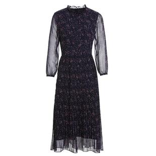 乔万尼连衣裙好看流行商场同款气质百褶长裙长袖碎花长裙EI3E126