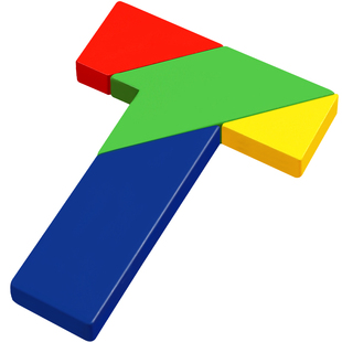 t字之谜四巧板儿童益智拼图3到6岁以上幼儿园小学生智力拼装积木