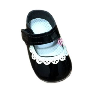 50-55cm娃鞋重生娃娃鞋子小皮鞋女孩蝴蝶结花边公主鞋内长8.2厘米