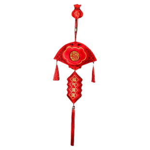 福字挂件醒狮刺绣小挂饰2026新款新年装饰品春节过年客厅玄关布置