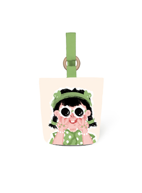 弘娜×仟精灵 原创搞怪女孩二娟卡通休闲时尚手提单肩木环水桶包