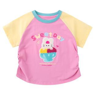 嘟嘟家女童短袖夏季儿童T恤女孩衣服宝宝上衣宝宝秋季打底衫童装