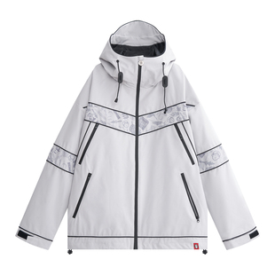 朱铁雄 X HEA联名国潮醒狮防风拼接连帽夹克外套男潮牌高级感情侣