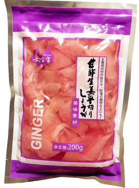日本料理酸甜红姜片200g寿司料