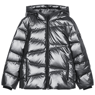 斯凯奇outlets童装羽绒服男童秋冬季新款梭织短款儿童休闲外套