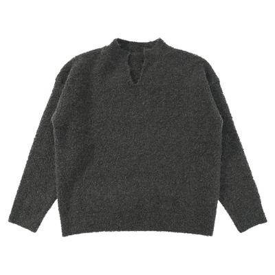 秋冬纯色简约小V领纯色毛衣男女