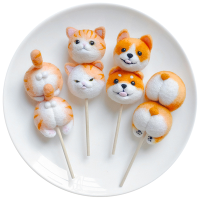 羊毛毡包柯基柴犬橘串烧diy手工