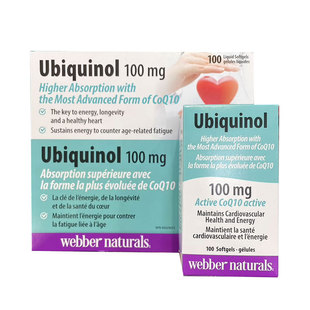 加拿大Webber 伟博Ubiquinol泛醇还原型辅酶Q10胶囊心血管保健