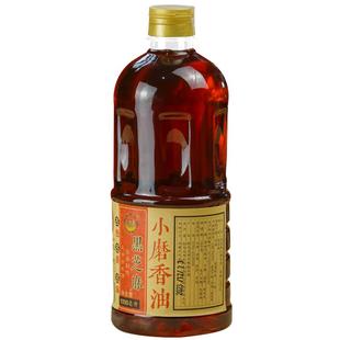河南驻马店正宗一级纯黑芝麻小磨香油1000ml农家自榨火锅油碟凉拌