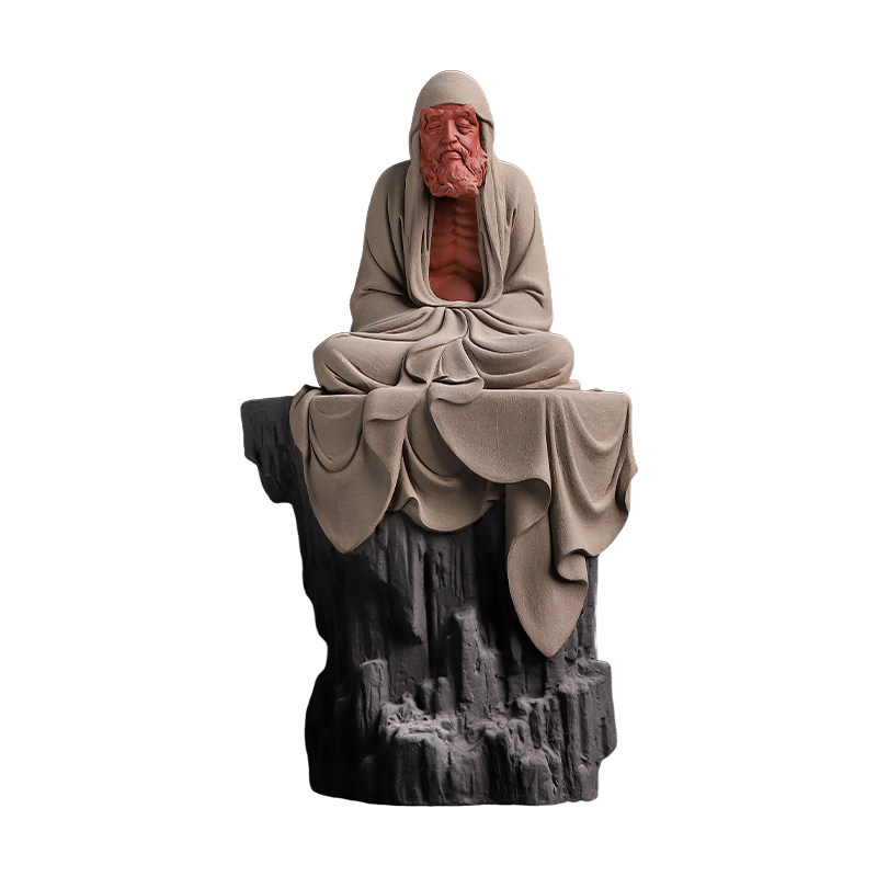 张明贵大师作品陶瓷达摩摆件