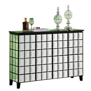 镜面鞋柜家用多层大容量进门门厅玄关隔断柜多功能玻璃餐边柜定制