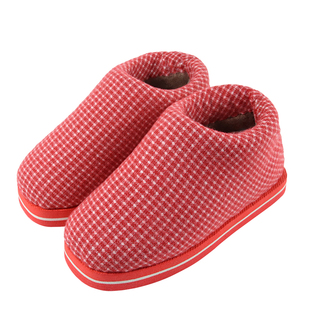 手工棉鞋女冬中帮棉靴格子灯芯绒鸡婆鞋中老年妈妈月子加厚保暖鞋