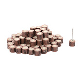 百叶磨头带柄砂纸轮抛光轮打磨头千叶轮木雕活柄砂纸磨头8mm 12mm