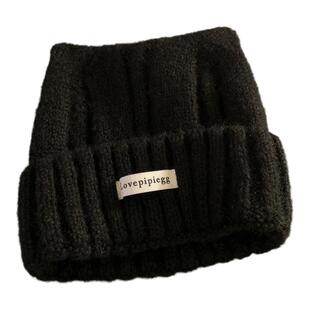 可爱猫耳朵针织毛线帽女冬季韩版显脸小冷帽加厚保暖护耳套头帽子