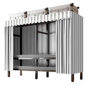 免安装衣柜出租房简易布衣柜结实耐用卧室家用全钢架折叠组装柜子