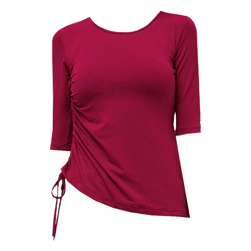 舞蹈练功服上衣女长袖宽松现代舞服装形体训练古典跳舞抽绳舞蹈服