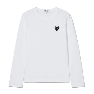 IT CDG PLAY COMME des GARÇONS川久保玲女装长袖T恤爱心缝饰内