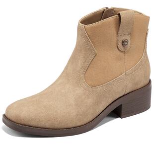 斯凯奇切尔西靴秋冬流行女粗跟厚底时尚百搭靴尖头短靴英伦风靴子