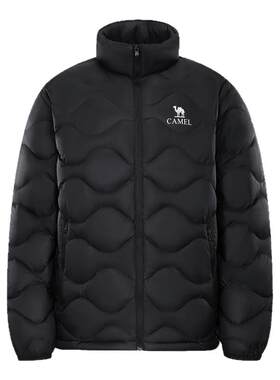 骆驼男装冬季外套男款防风保暖登山羽绒服短款鸭绒户外面包服加厚