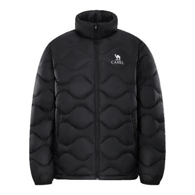 骆驼男装冬季外套男款防风保暖登山羽绒服短款鸭绒户外面包服加厚