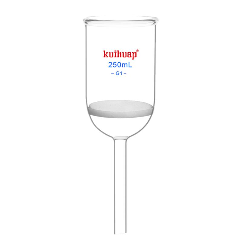 kuihuap葵花砂芯漏斗35mlG3 60mlG1G2G4G5高硼硅耐高温玻璃过滤器250mLG5 500mLG1过滤垂熔漏斗 实验室用包邮