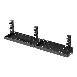 免打孔理线架升降电竞桌金属理线盒插排电线固定收纳理线器电源盒