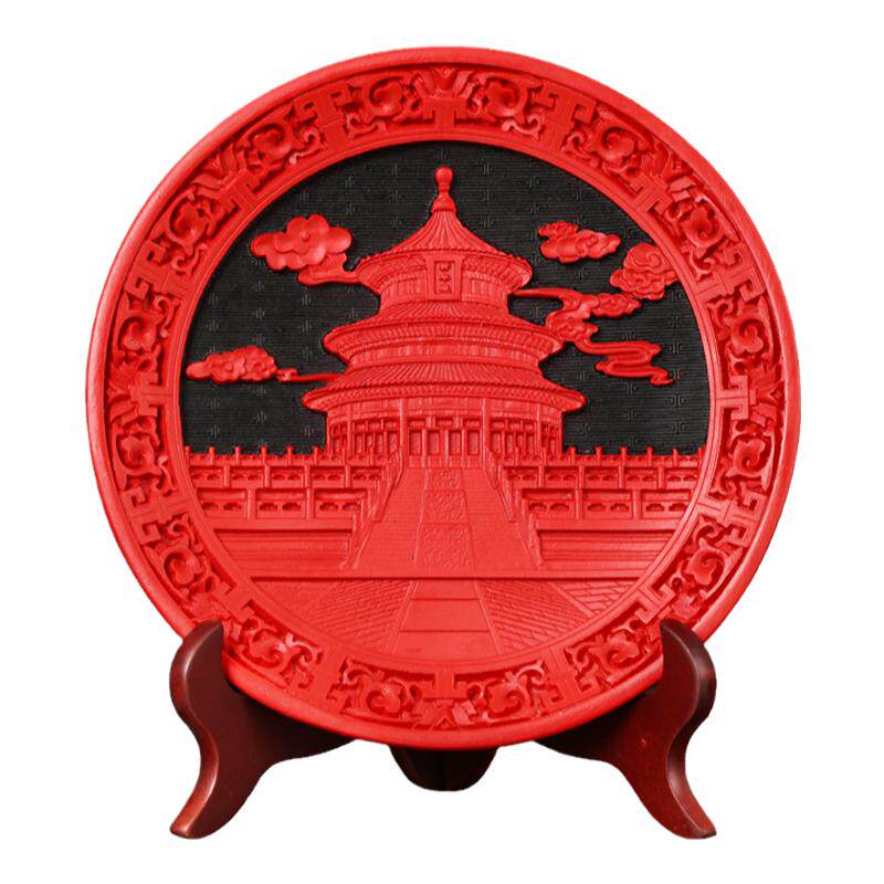 北京特产看盘民间礼品送老外漆雕